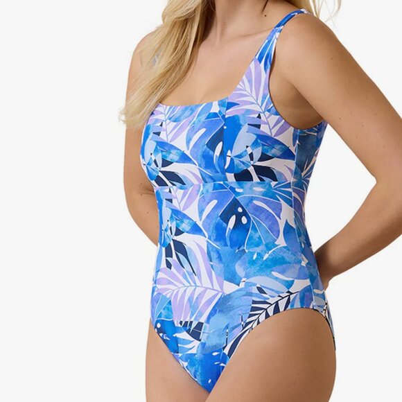 Tommy Bahama Women's Palma Fresca Square Neck One Piece Swimsuit 10 NEW w/o tag - Picture 2 of 4